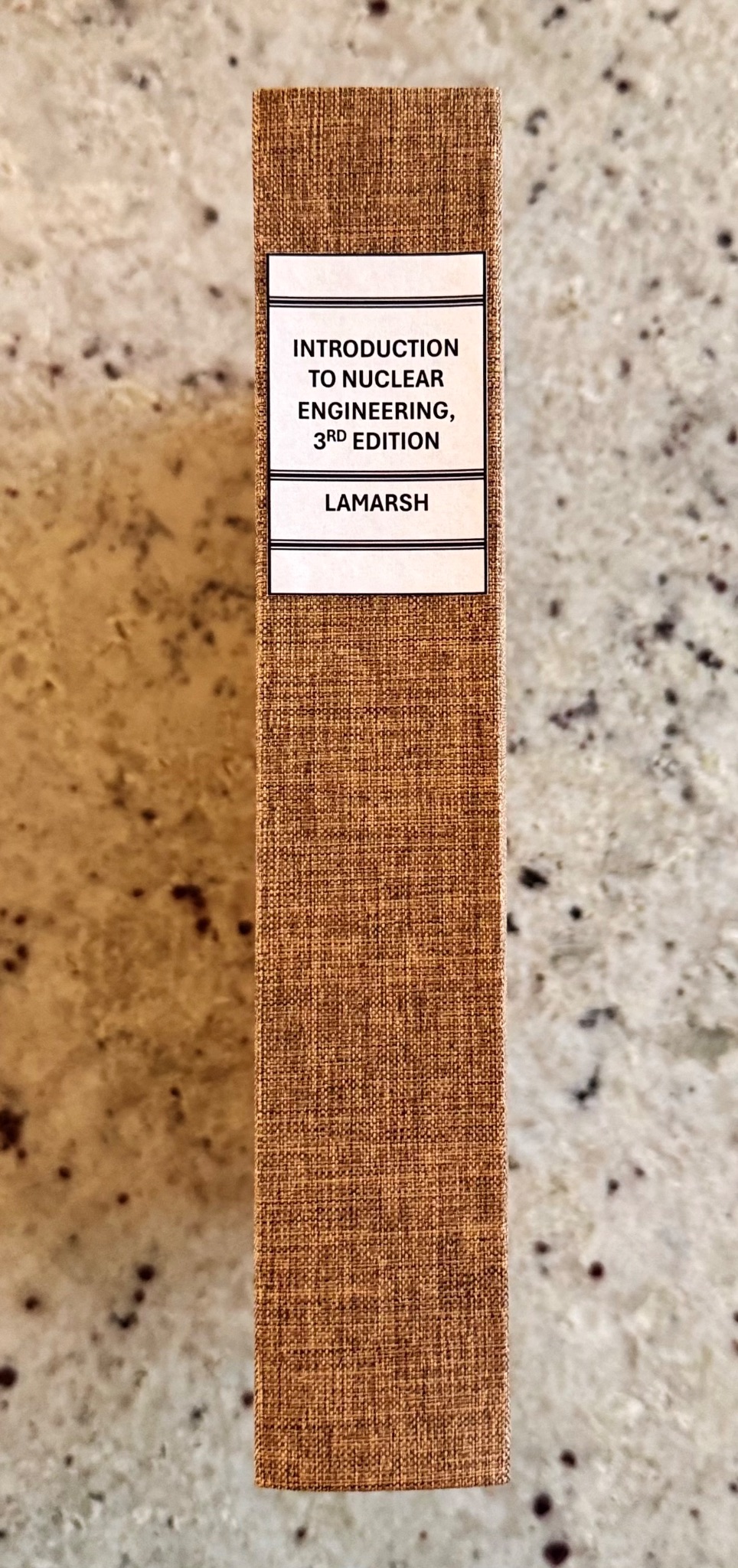 Completed binding: labeled cloth spine